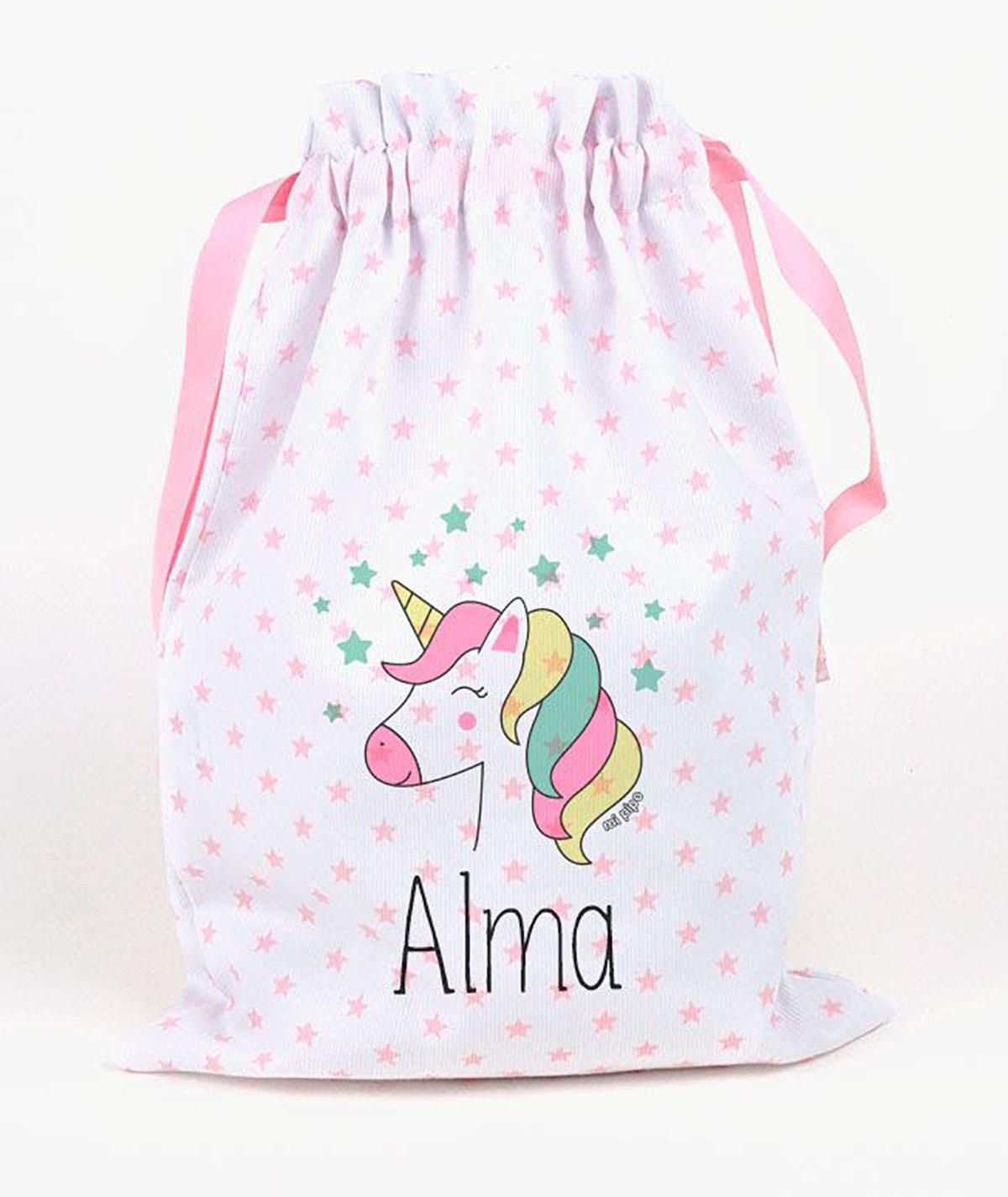 Bolsa Tela Niños Personalizada Saquito Mi Pipo Unicornio - Nanetes #